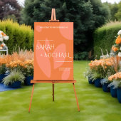 Moderne Farben Collagen Seating Chart Poster