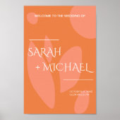 Moderne Farben Collagen Seating Chart Poster (Vorne)