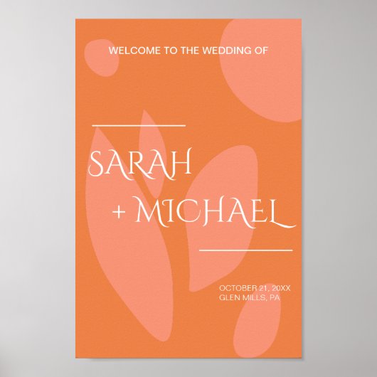 Moderne Farben Collagen Seating Chart Poster (Vorne)