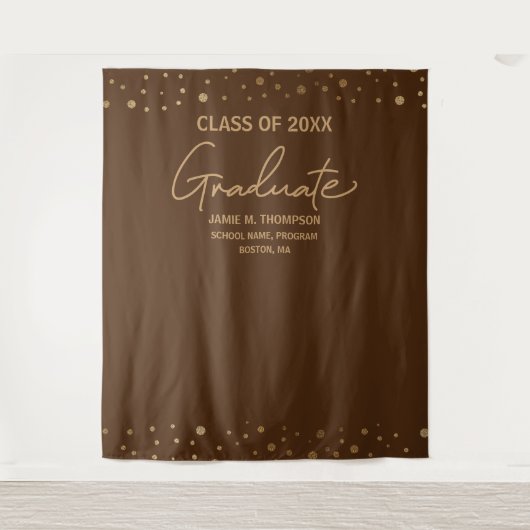 Moderne Farben der braunen Goldschule Wandteppich (Vorderseite)