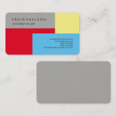Moderne Farben Elegant Beruflich Minimalistisch Visitenkarte (Vorne/Hinten)