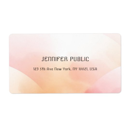 Moderne Farben Elegant Einfache Lieferadresse (Vorne)