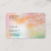 Moderne Farben Elegante Vorlage Klasse Trendy Visitenkarte (Rückseite)