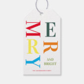 Moderne Farben fröhlich und hell Geschenkanhänger (Vorderseite)