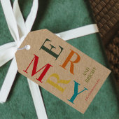 Moderne Farben fröhlich und hell Geschenkanhänger