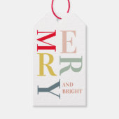 Moderne Farben fröhlich und hell | Happy Holidays Geschenkanhänger (Vorderseite)