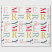 Moderne Farben fröhlich und hell | Happy Holidays Geschenkpapier (Flach)