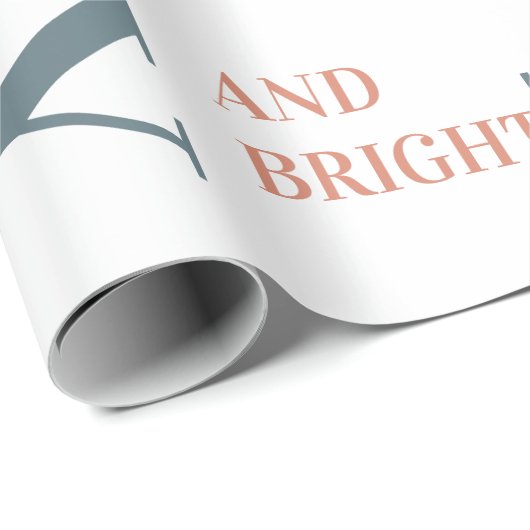 Moderne Farben fröhlich und hell | Happy Holidays Geschenkpapier (Rolleneckpunkt)