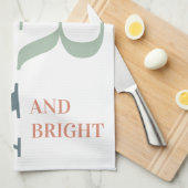 Moderne Farben fröhlich und hell | Happy Holidays Geschirrtuch (Viertel Falte)