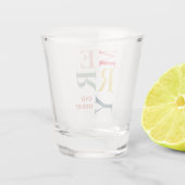 Moderne Farben fröhlich und hell | Happy Holidays Schnapsglas (Rückseite)