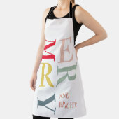 Moderne Farben fröhlich und hell | Happy Holidays Schürze (InSitu)