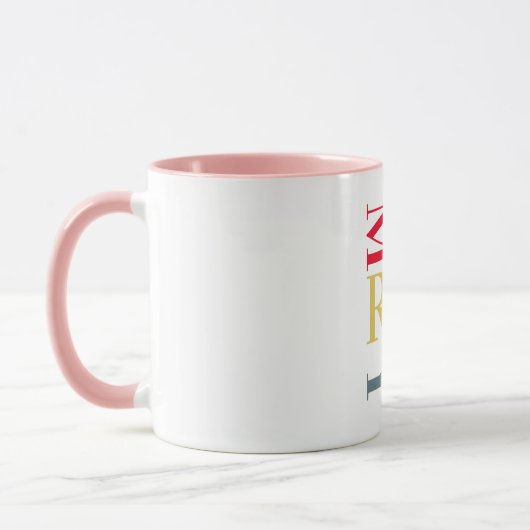 Moderne Farben fröhlich und hell | Happy Holidays Tasse (Links)