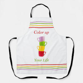 Moderne Farben für die Kaffeeproduktion Tasse Schürze