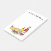 Moderne Farben für Hamburger Hotdog Trendy Chic Post-it Klebezettel (angewinkelt)