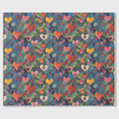 Moderne Farben in der Liebe Sie hören Muster Geschenkpapier (Flach)