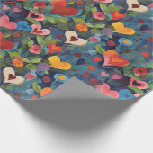 Moderne Farben in der Liebe Sie hören Muster Geschenkpapier (Ecke)