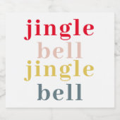 Moderne Farben Jingle Bell Jingle Bell Bierflaschenetikett (Einzelnes Label)