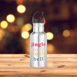 Moderne Farben Jingle Bell Jingle Bell Edelstahlflasche<br><div class="desc">Mit der Einführung unseres modernen,  farbenfrohen Jingle Bell Jingle Bell Produkts,  exklusiv auf Zazzle erhältlich! Mit diesen fröhlichen und stilvollen Jingle-Glocken aus Zazzle machen Sie Ihren Urlaub ganz besonders. Bestellen Sie jetzt und bereiten Sie sich auf den Ring in der Saison mit einem Spritzer Farbe und eine Menge Spaß!</div>