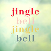 Moderne Farben Jingle Bell Jingle Bell Fensteraufkleber (Blatt 3)