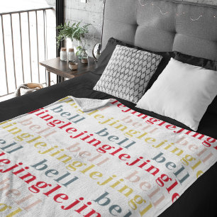 Moderne Farben Jingle Bell Jingle Bell Fleecedecke