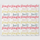 Moderne Farben Jingle Bell Jingle Bell Geschenkpapier (Flach)