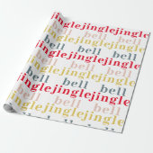Moderne Farben Jingle Bell Jingle Bell Geschenkpapier (Ungerollt)