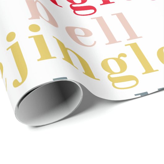 Moderne Farben Jingle Bell Jingle Bell Geschenkpapier (Rolleneckpunkt)