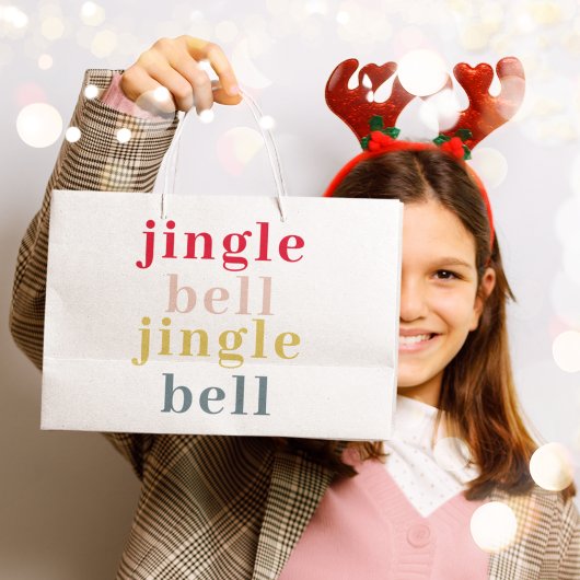 Moderne Farben Jingle Bell Jingle Bell Große Geschenktüte