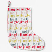 Moderne Farben Jingle Bell Jingle Bell Kleiner Weihnachtsstrumpf (Vorderseite)