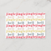 Moderne Farben Jingle Bell Jingle Bell Visitenkarte (Vorderseite)