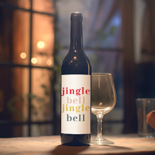 Moderne Farben Jingle Bell Jingle Bell Weinetikett