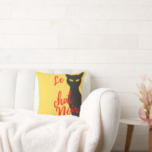 Moderne Farben Le Chat Noir Kissen