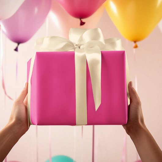 Moderne Farben Neon Pink Lila Wrapping Paper Roll Geschenkpapier