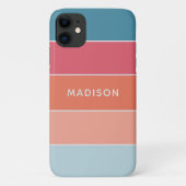 Moderne Farben Personalisiert Name Chic Case-Mate iPhone Hülle (Rückseite)