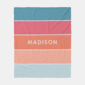 Moderne Farben Personalisiert Name Chic Fleecedecke (Vorderseite)