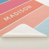 Moderne Farben Personalisiert Name Chic Sherpadecke (3/4)