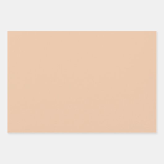 Moderne Farben pfirsichfarbene Papierblätter Geschenkpapier Set (Vorderseite 3)