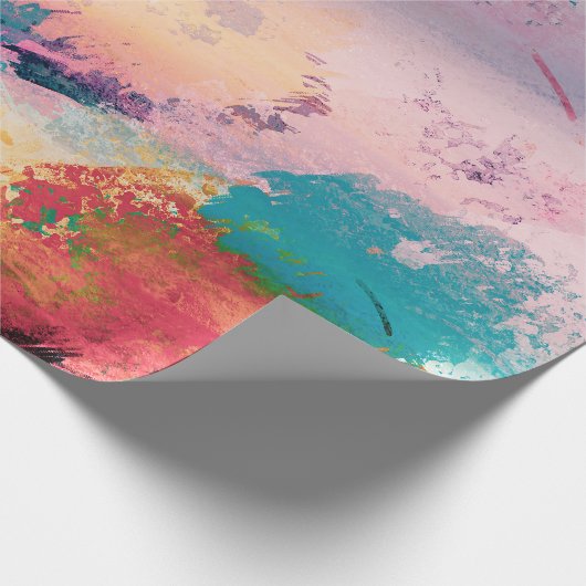 Moderne Farben Pinselstriche Pinselstriche Malerei Geschenkpapier (Ecke)