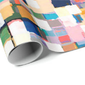 Moderne Farben Pinselstriche Pinselstriche Malerei Geschenkpapier (Rolleneckpunkt)