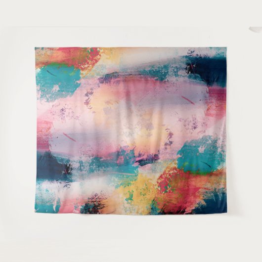 Moderne Farben Pinselstriche Pinselstriche Malerei Wandteppich (Vorderseite (Horizontal))