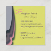 Moderne Farben Quadratische Visitenkarte (Rückseite)