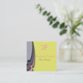 Moderne Farben Quadratische Visitenkarte (Stehend Vorderseite)