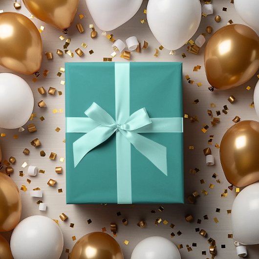 Moderne Farben - reichhaltiges Aquamarines Wrappin Geschenkpapier