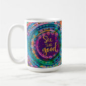 Moderne Farben sehen gute Zitatsinspirizität Kaffeetasse (Links)