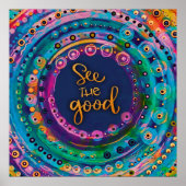 Moderne Farben sehen gute Zitatsinspirizität Poster (Vorne)