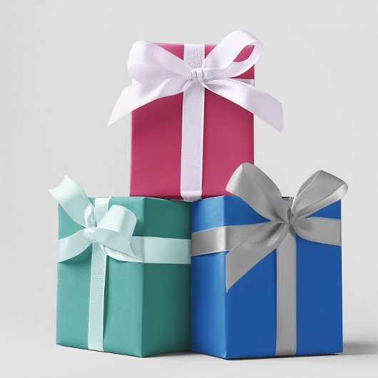 Moderne Farben - Set 4 Verpackungspapierblätter Geschenkpapier Set