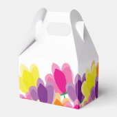 Moderne Farben und Blumen Geschenkschachtel (Rückseite)