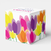 Moderne Farben und Blumen Geschenkschachtel (Rückseite)