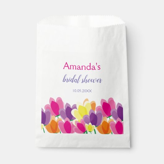 Moderne Farben und Blumen Geschenktütchen (Vorderseite)