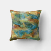 Moderne Farben Wasserfarbe Abstrakte Kunst Kissen (Rückseite)